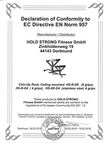 Hold Strong Fitness Klimmzugstange Deckenmontage