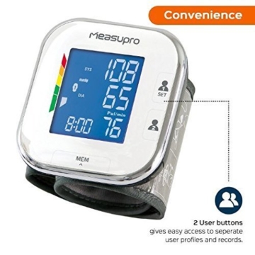 MeasuPro Digitales Handgelenk-Blutdruckmessgerät