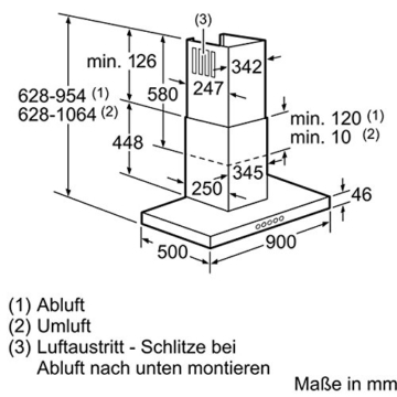 Siemens LC97BB532 iQ300 Wandhaube