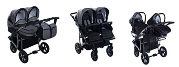 Clamaro Gemini Zwillings Kombikinderwagen 3 in 1