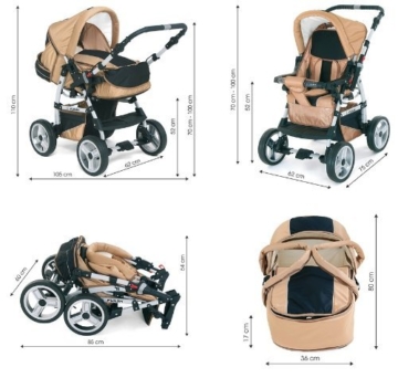 Dein Babyladen Flash Kombikinderwagen 3 in 1