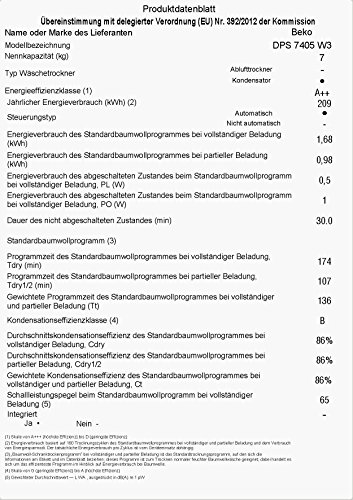 Beko DPS 7405 W3 Wärmepumpentrockner