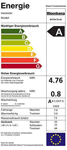 Blomberg WTFN 75140 Waschtrockner